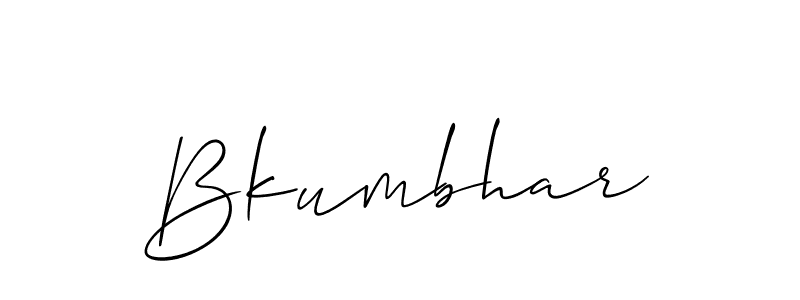 Make a beautiful signature design for name Bkumbhar. With this signature (Allison_Script) style, you can create a handwritten signature for free. Bkumbhar signature style 2 images and pictures png