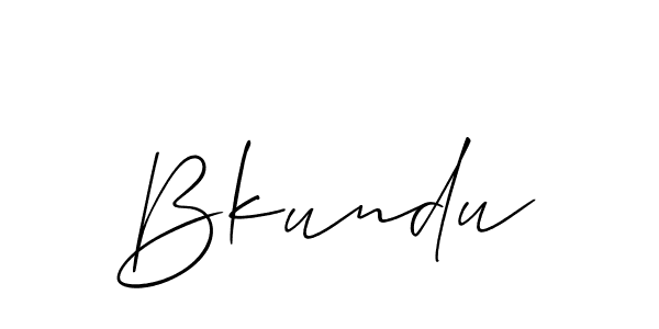 How to make Bkundu signature? Allison_Script is a professional autograph style. Create handwritten signature for Bkundu name. Bkundu signature style 2 images and pictures png