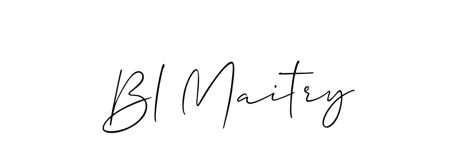 Design your own signature with our free online signature maker. With this signature software, you can create a handwritten (Allison_Script) signature for name Bl Maitry. Bl Maitry signature style 2 images and pictures png