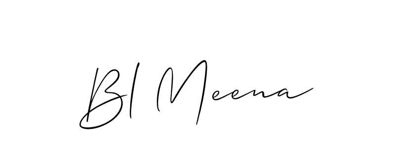 Make a short Bl Meena signature style. Manage your documents anywhere anytime using Allison_Script. Create and add eSignatures, submit forms, share and send files easily. Bl Meena signature style 2 images and pictures png