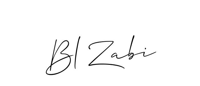 Also we have Bl Zabi name is the best signature style. Create professional handwritten signature collection using Allison_Script autograph style. Bl Zabi signature style 2 images and pictures png