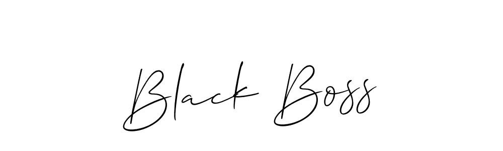 Make a beautiful signature design for name Black Boss. With this signature (Allison_Script) style, you can create a handwritten signature for free. Black Boss signature style 2 images and pictures png