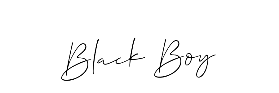 How to make Black Boy signature? Allison_Script is a professional autograph style. Create handwritten signature for Black Boy name. Black Boy signature style 2 images and pictures png