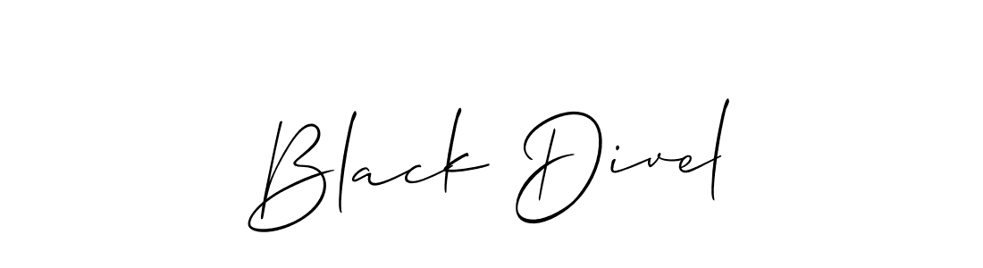 Allison_Script is a professional signature style that is perfect for those who want to add a touch of class to their signature. It is also a great choice for those who want to make their signature more unique. Get Black Divel name to fancy signature for free. Black Divel signature style 2 images and pictures png