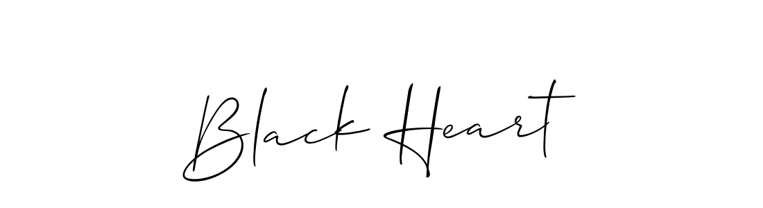 Create a beautiful signature design for name Black Heart. With this signature (Allison_Script) fonts, you can make a handwritten signature for free. Black Heart signature style 2 images and pictures png