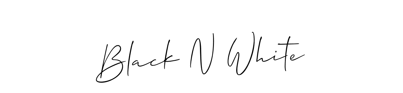 You should practise on your own different ways (Allison_Script) to write your name (Black N White) in signature. don't let someone else do it for you. Black N White signature style 2 images and pictures png