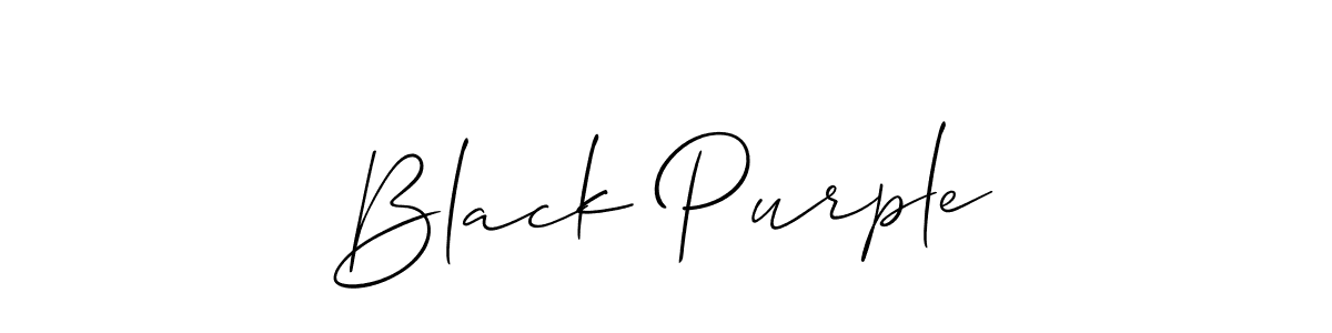 The best way (Allison_Script) to make a short signature is to pick only two or three words in your name. The name Black Purple include a total of six letters. For converting this name. Black Purple signature style 2 images and pictures png