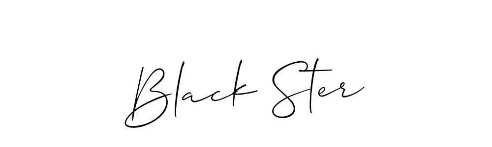 Black Ster stylish signature style. Best Handwritten Sign (Allison_Script) for my name. Handwritten Signature Collection Ideas for my name Black Ster. Black Ster signature style 2 images and pictures png