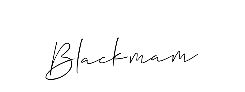 You should practise on your own different ways (Allison_Script) to write your name (Blackmam) in signature. don't let someone else do it for you. Blackmam signature style 2 images and pictures png