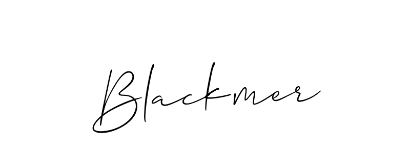 Use a signature maker to create a handwritten signature online. With this signature software, you can design (Allison_Script) your own signature for name Blackmer. Blackmer signature style 2 images and pictures png