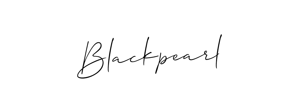 Use a signature maker to create a handwritten signature online. With this signature software, you can design (Allison_Script) your own signature for name Blackpearl. Blackpearl signature style 2 images and pictures png
