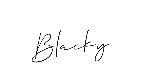 Make a beautiful signature design for name Blacky. Use this online signature maker to create a handwritten signature for free. Blacky signature style 2 images and pictures png