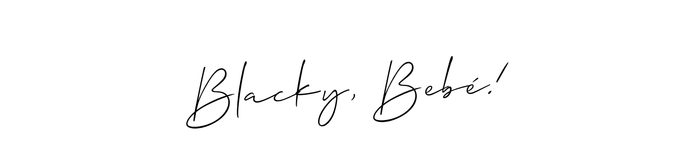 How to Draw Blacky, Bebé! signature style? Allison_Script is a latest design signature styles for name Blacky, Bebé!. Blacky, Bebé! signature style 2 images and pictures png