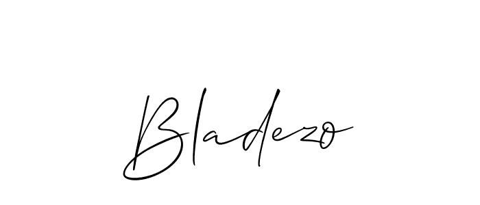 It looks lik you need a new signature style for name Bladezo. Design unique handwritten (Allison_Script) signature with our free signature maker in just a few clicks. Bladezo signature style 2 images and pictures png