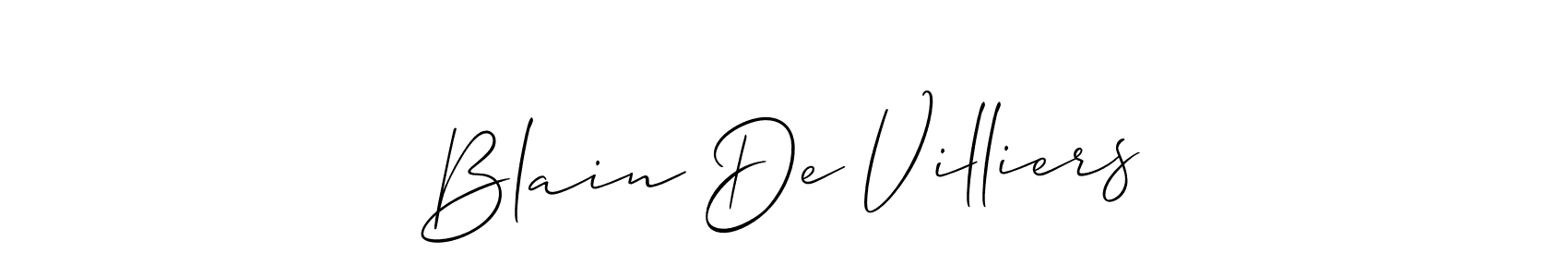 Blain De Villiers stylish signature style. Best Handwritten Sign (Allison_Script) for my name. Handwritten Signature Collection Ideas for my name Blain De Villiers. Blain De Villiers signature style 2 images and pictures png