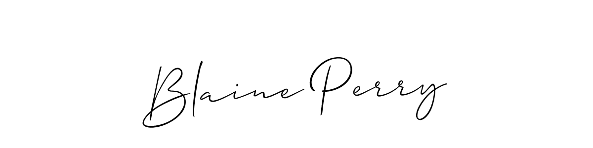 How to make Blaine Perry name signature. Use Allison_Script style for creating short signs online. This is the latest handwritten sign. Blaine Perry signature style 2 images and pictures png