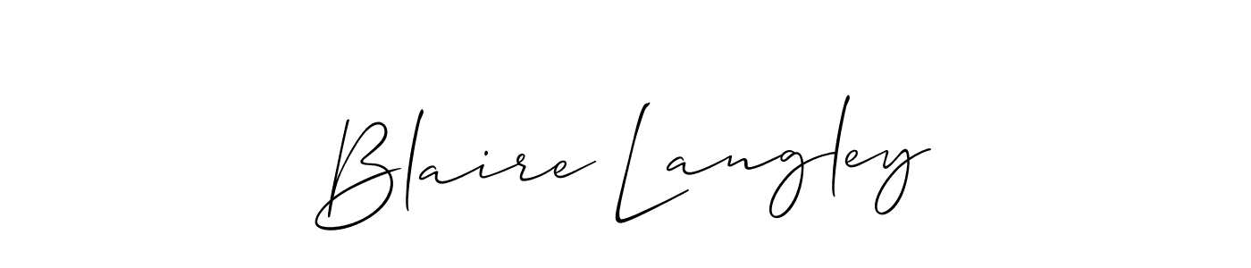 Best and Professional Signature Style for Blaire Langley. Allison_Script Best Signature Style Collection. Blaire Langley signature style 2 images and pictures png