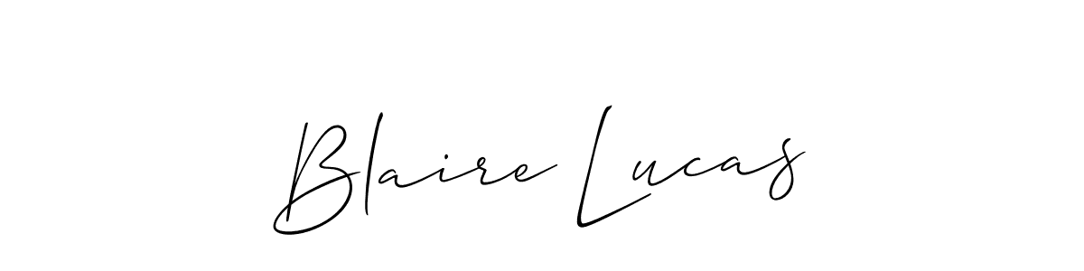 The best way (Allison_Script) to make a short signature is to pick only two or three words in your name. The name Blaire Lucas include a total of six letters. For converting this name. Blaire Lucas signature style 2 images and pictures png