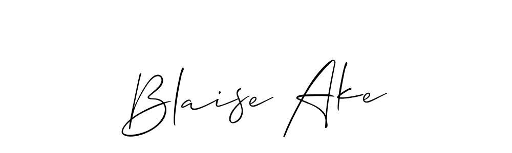 Create a beautiful signature design for name Blaise Ake. With this signature (Allison_Script) fonts, you can make a handwritten signature for free. Blaise Ake signature style 2 images and pictures png