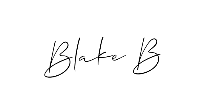 Make a beautiful signature design for name Blake B. With this signature (Allison_Script) style, you can create a handwritten signature for free. Blake B signature style 2 images and pictures png