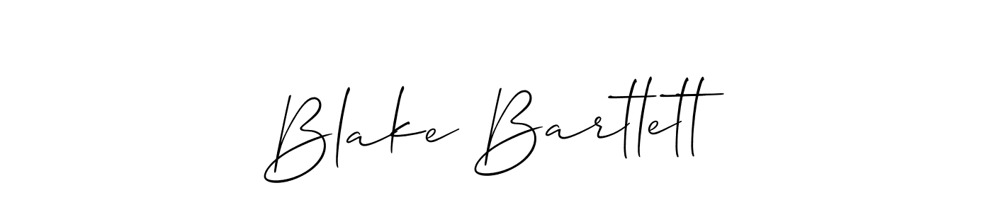 How to make Blake Bartlett name signature. Use Allison_Script style for creating short signs online. This is the latest handwritten sign. Blake Bartlett signature style 2 images and pictures png