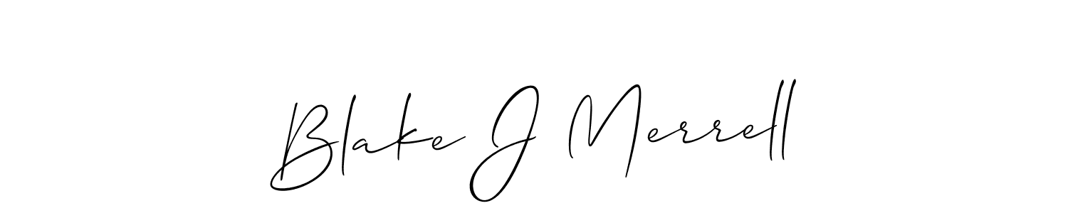 Also we have Blake J Merrell name is the best signature style. Create professional handwritten signature collection using Allison_Script autograph style. Blake J Merrell signature style 2 images and pictures png