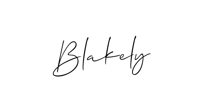 Use a signature maker to create a handwritten signature online. With this signature software, you can design (Allison_Script) your own signature for name Blakely. Blakely signature style 2 images and pictures png