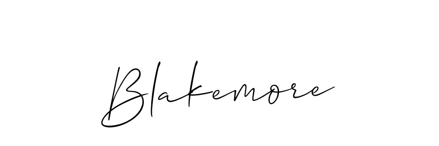 Use a signature maker to create a handwritten signature online. With this signature software, you can design (Allison_Script) your own signature for name Blakemore. Blakemore signature style 2 images and pictures png