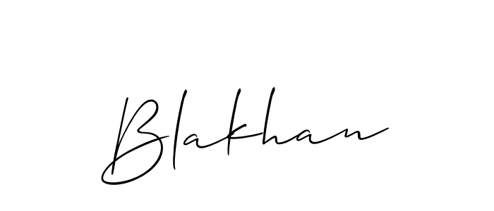 Best and Professional Signature Style for Blakhan. Allison_Script Best Signature Style Collection. Blakhan signature style 2 images and pictures png