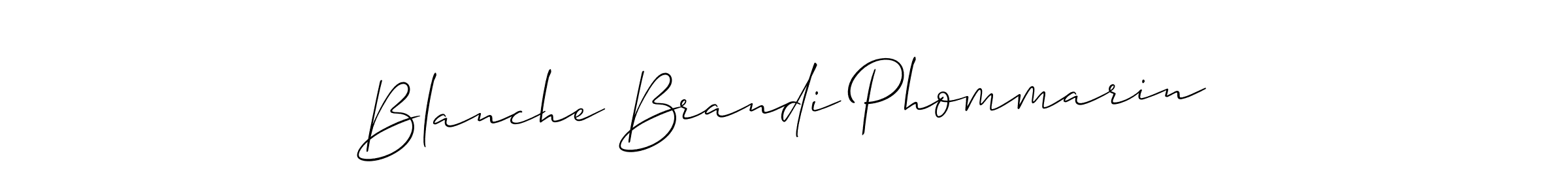 You should practise on your own different ways (Allison_Script) to write your name (Blanche Brandi Phommarin) in signature. don't let someone else do it for you. Blanche Brandi Phommarin signature style 2 images and pictures png