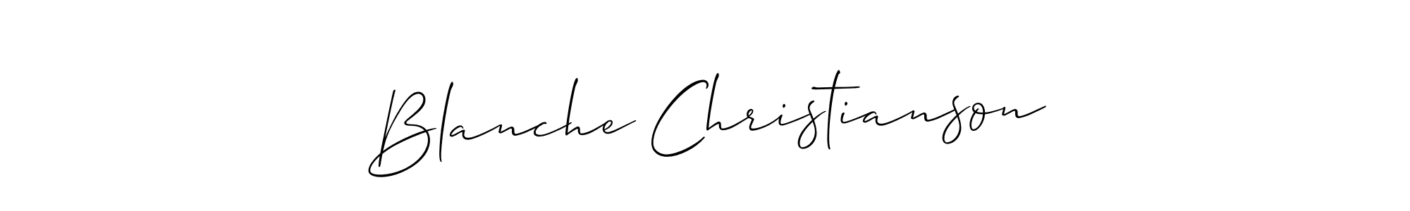 Make a short Blanche Christianson signature style. Manage your documents anywhere anytime using Allison_Script. Create and add eSignatures, submit forms, share and send files easily. Blanche Christianson signature style 2 images and pictures png
