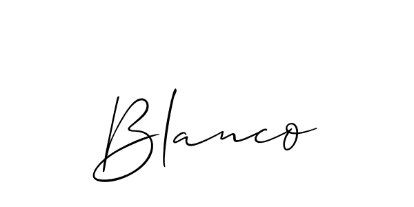 Blanco stylish signature style. Best Handwritten Sign (Allison_Script) for my name. Handwritten Signature Collection Ideas for my name Blanco. Blanco signature style 2 images and pictures png