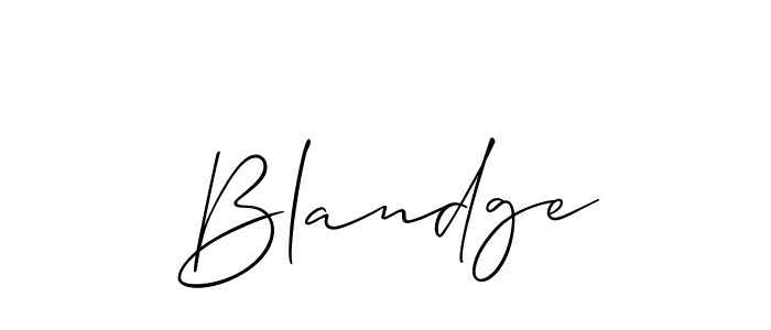 Also we have Blandge name is the best signature style. Create professional handwritten signature collection using Allison_Script autograph style. Blandge signature style 2 images and pictures png