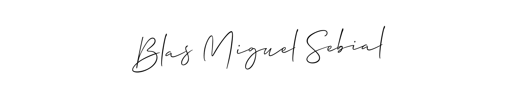 How to Draw Blas Miguel Sebial signature style? Allison_Script is a latest design signature styles for name Blas Miguel Sebial. Blas Miguel Sebial signature style 2 images and pictures png