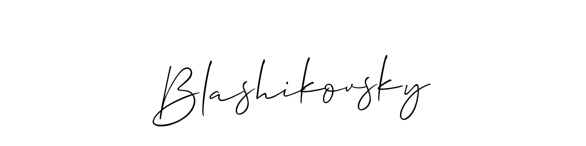 Create a beautiful signature design for name Blashikovsky. With this signature (Allison_Script) fonts, you can make a handwritten signature for free. Blashikovsky signature style 2 images and pictures png