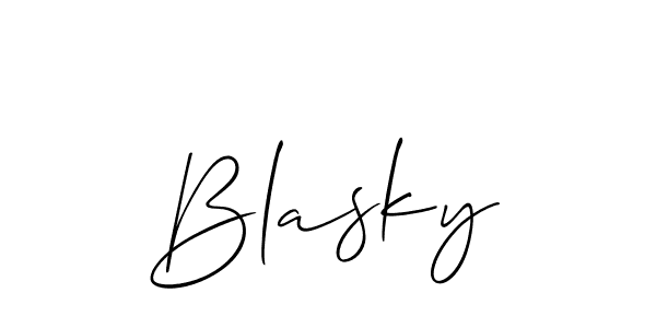 Blasky stylish signature style. Best Handwritten Sign (Allison_Script) for my name. Handwritten Signature Collection Ideas for my name Blasky. Blasky signature style 2 images and pictures png