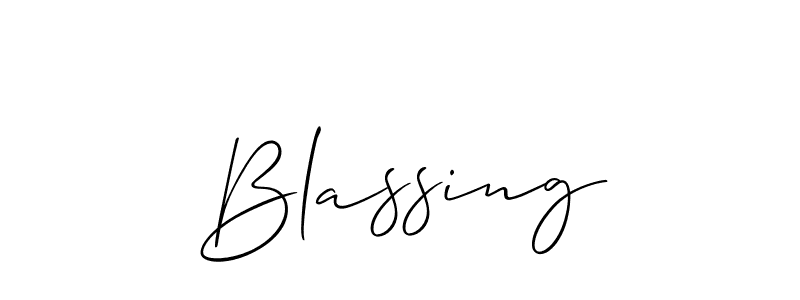 Design your own signature with our free online signature maker. With this signature software, you can create a handwritten (Allison_Script) signature for name Blassing. Blassing signature style 2 images and pictures png