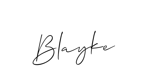 How to make Blayke name signature. Use Allison_Script style for creating short signs online. This is the latest handwritten sign. Blayke signature style 2 images and pictures png