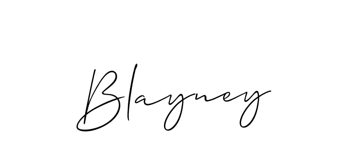 Design your own signature with our free online signature maker. With this signature software, you can create a handwritten (Allison_Script) signature for name Blayney. Blayney signature style 2 images and pictures png