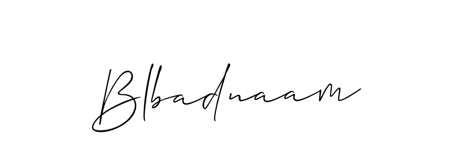Make a beautiful signature design for name Blbadnaam. With this signature (Allison_Script) style, you can create a handwritten signature for free. Blbadnaam signature style 2 images and pictures png