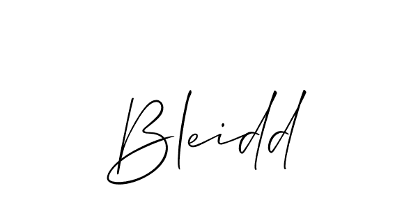 Design your own signature with our free online signature maker. With this signature software, you can create a handwritten (Allison_Script) signature for name Bleidd. Bleidd signature style 2 images and pictures png