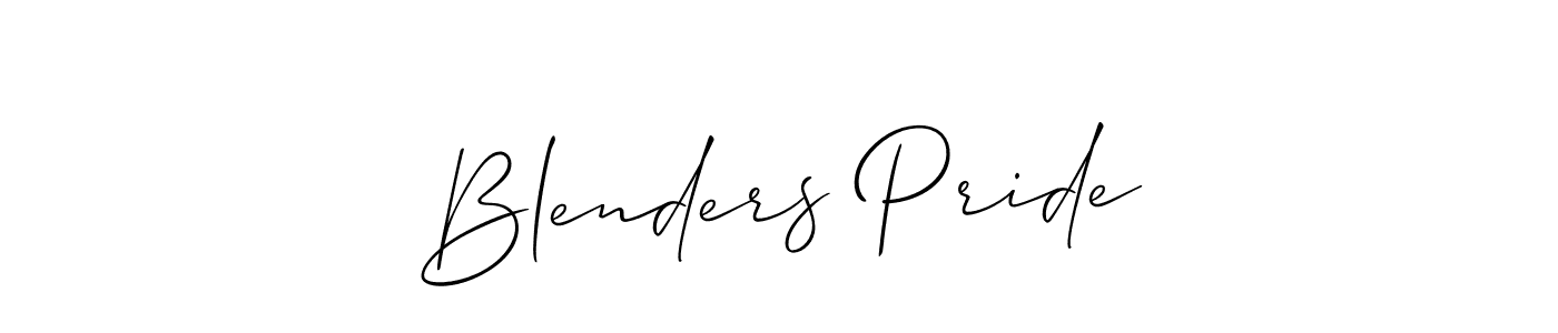 Design your own signature with our free online signature maker. With this signature software, you can create a handwritten (Allison_Script) signature for name Blenders Pride. Blenders Pride signature style 2 images and pictures png