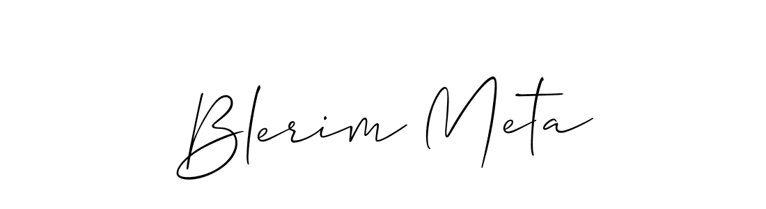 Create a beautiful signature design for name Blerim Meta. With this signature (Allison_Script) fonts, you can make a handwritten signature for free. Blerim Meta signature style 2 images and pictures png