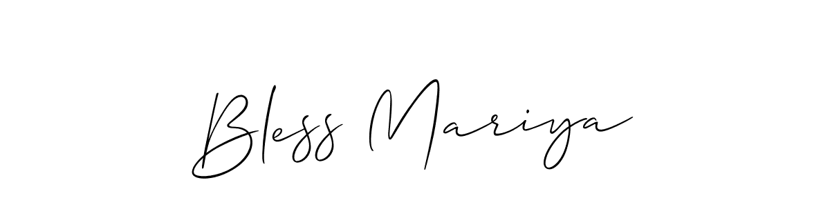 You should practise on your own different ways (Allison_Script) to write your name (Bless Mariya) in signature. don't let someone else do it for you. Bless Mariya signature style 2 images and pictures png