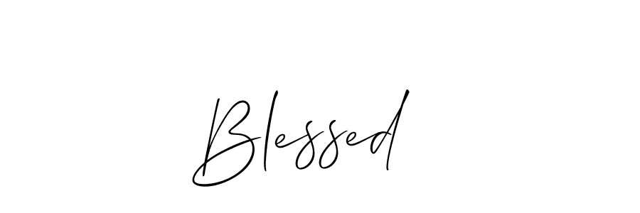 Also we have Blessed   name is the best signature style. Create professional handwritten signature collection using Allison_Script autograph style. Blessed   signature style 2 images and pictures png