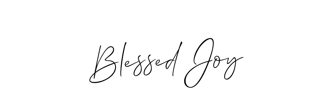 Use a signature maker to create a handwritten signature online. With this signature software, you can design (Allison_Script) your own signature for name Blessed Joy. Blessed Joy signature style 2 images and pictures png