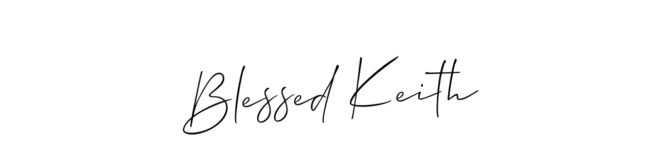 Create a beautiful signature design for name Blessed Keith. With this signature (Allison_Script) fonts, you can make a handwritten signature for free. Blessed Keith signature style 2 images and pictures png