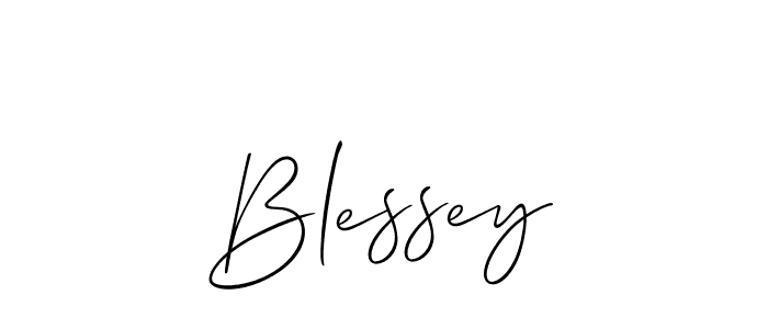 You can use this online signature creator to create a handwritten signature for the name Blessey. This is the best online autograph maker. Blessey signature style 2 images and pictures png