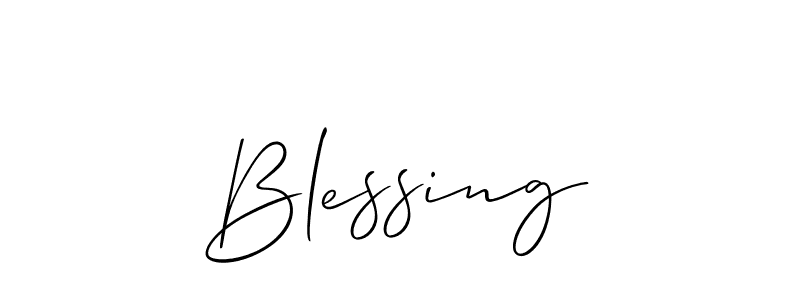 Create a beautiful signature design for name Blessing. With this signature (Allison_Script) fonts, you can make a handwritten signature for free. Blessing signature style 2 images and pictures png