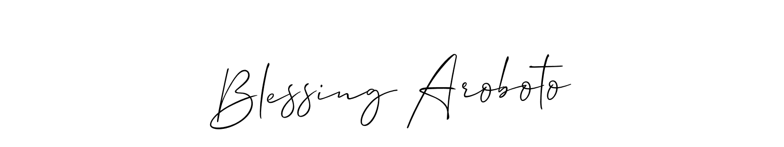 Once you've used our free online signature maker to create your best signature Allison_Script style, it's time to enjoy all of the benefits that Blessing Aroboto name signing documents. Blessing Aroboto signature style 2 images and pictures png